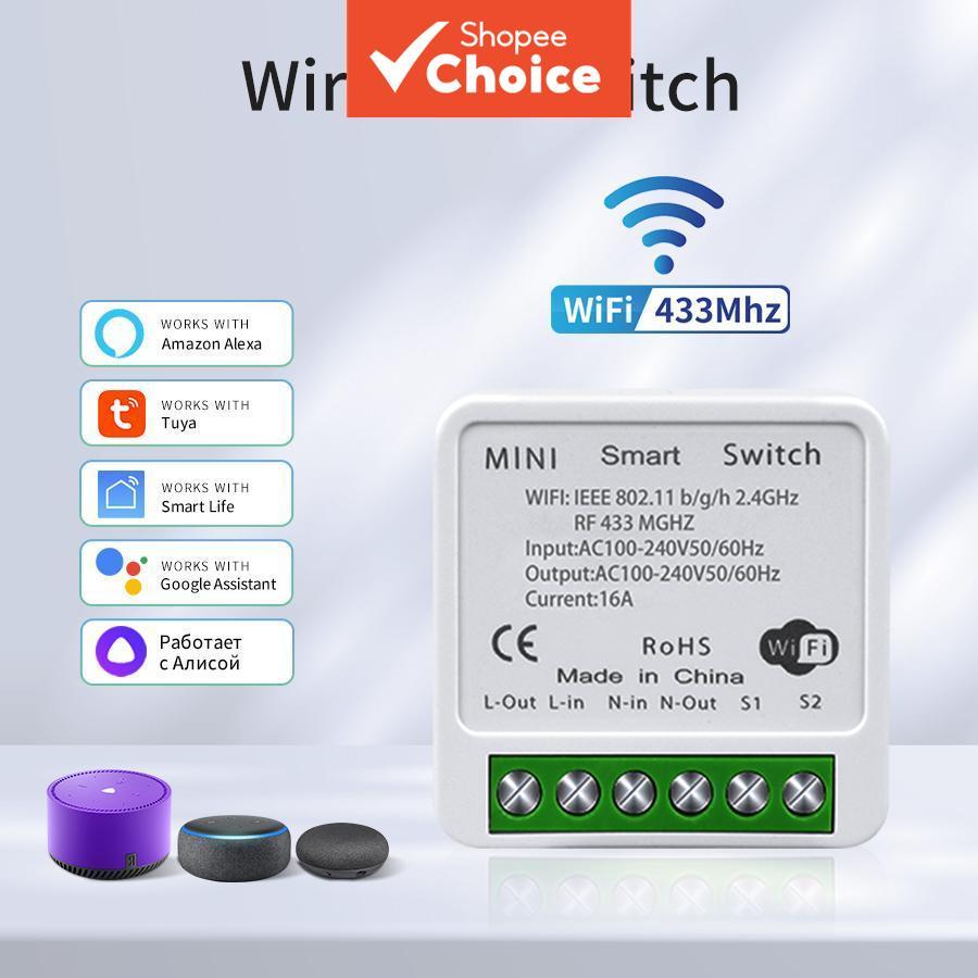 Interruptor Inteligente Axus smart WiFi light switch RF 433MHz Controle Sem Fio Compatível Com Tuya Life APP Funciona Al