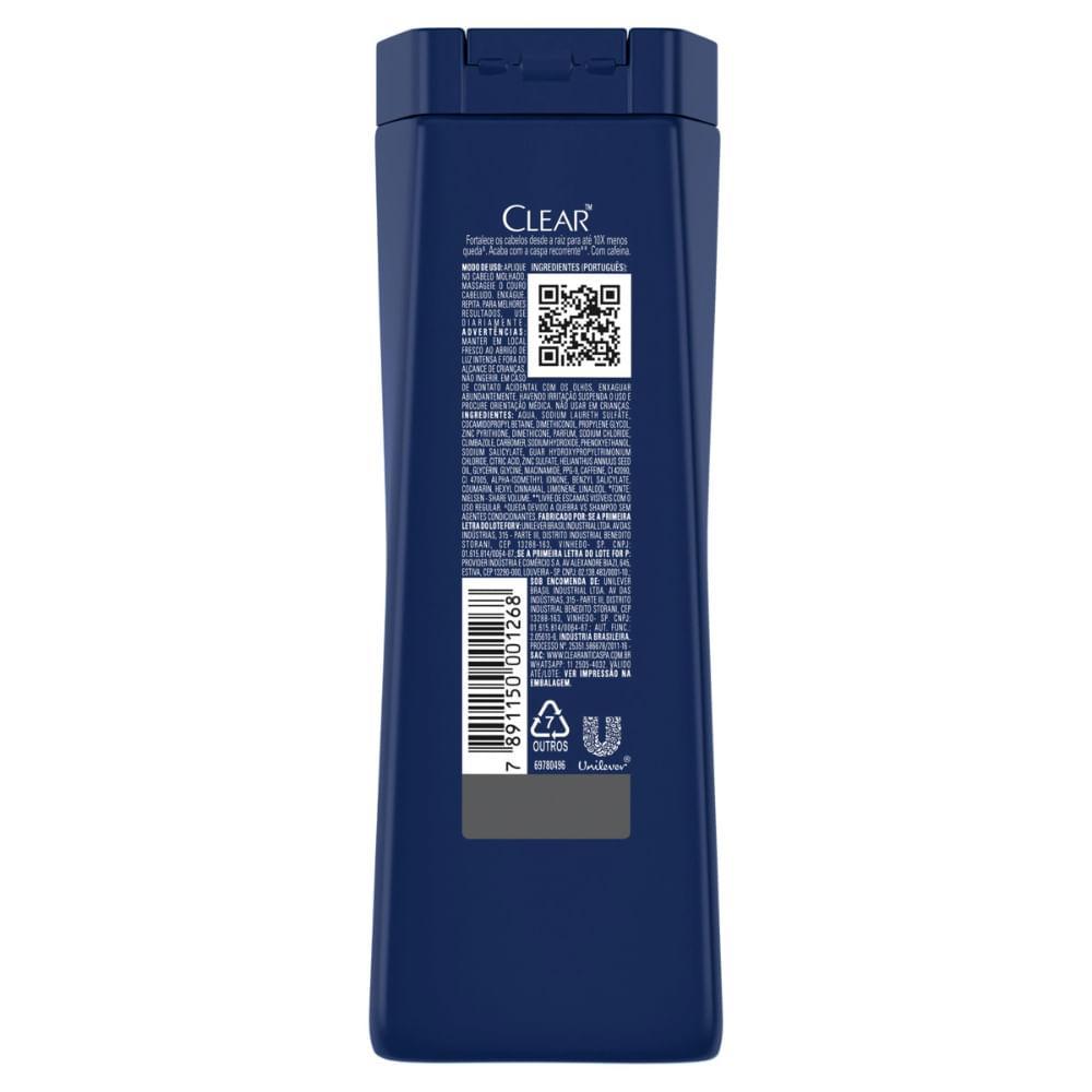 Shampoo Clear Men Anticaspa Queda Control 400ml — imagem 2 de 2