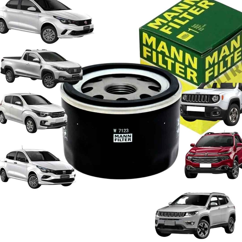 Filtro Óleo Motor para Fiat Mobi / Argo / Pulse / Toro / Uno / Cronos / Strada / Fastback - Jeep Compass / Renegade / Co
