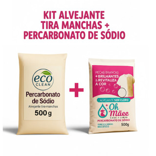 Kit Percarbonato de Sódio + Alvejante de Roupas em Pó 500g Tira Manchas em Oferta na Shopee