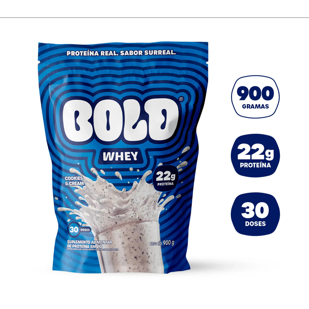 Bold Whey Protein 900g Cookies and Cream – Suplemento Proteico Original