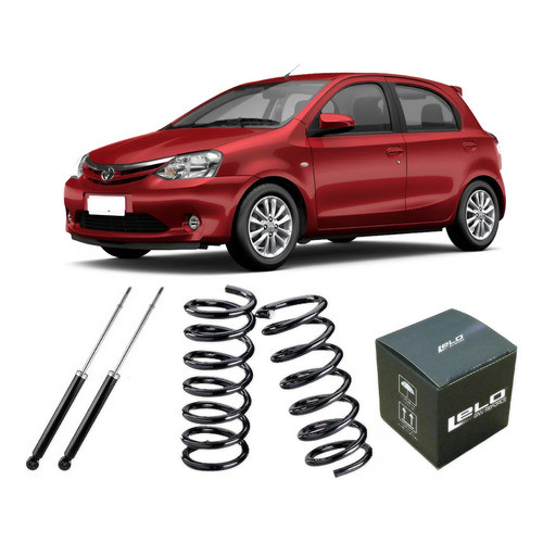 Par Amortecedor + Mola Traseira Gnv Etios 2013/2017