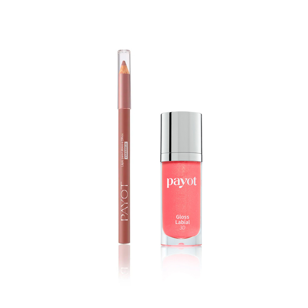 Kit Labial Chérie Payot 11 - Gloss Goiaba 30 + Lápis Caramelo