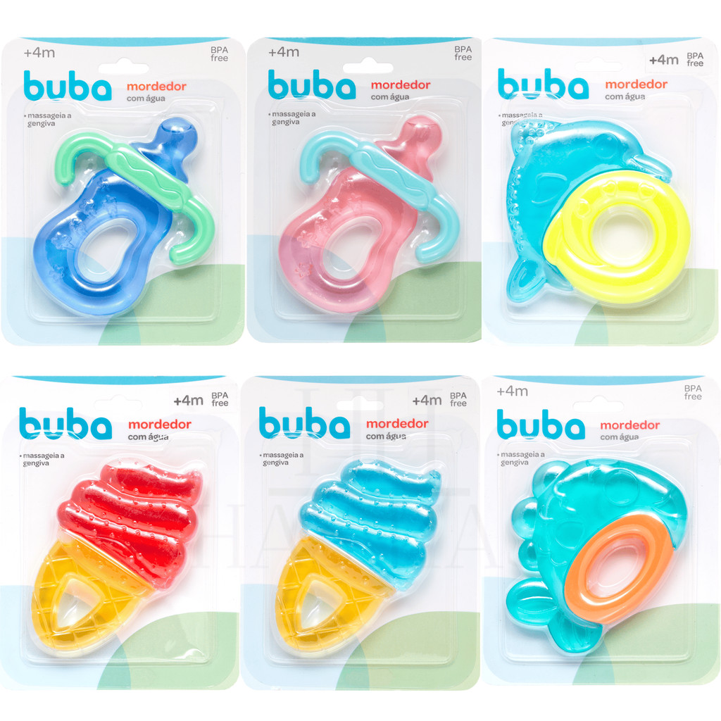 Mordedor Com Água Para Bebe Buba Macio Massageador Dente Gengiva Infantil Brinquedo Mordedor em Oferta na Shopee