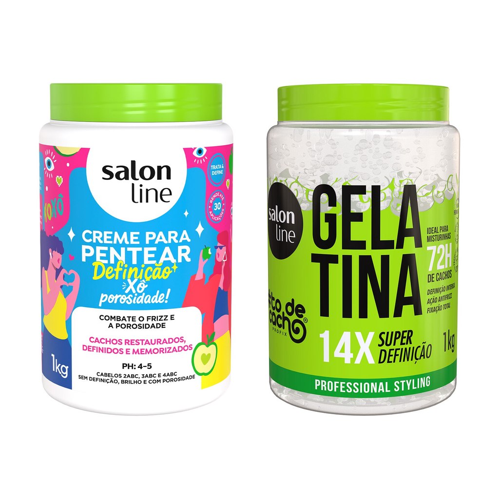 Kit Creme para Pentear Xô Porosidade & Selagem Máxima e Gelatina Super Definição em Oferta na Shopee