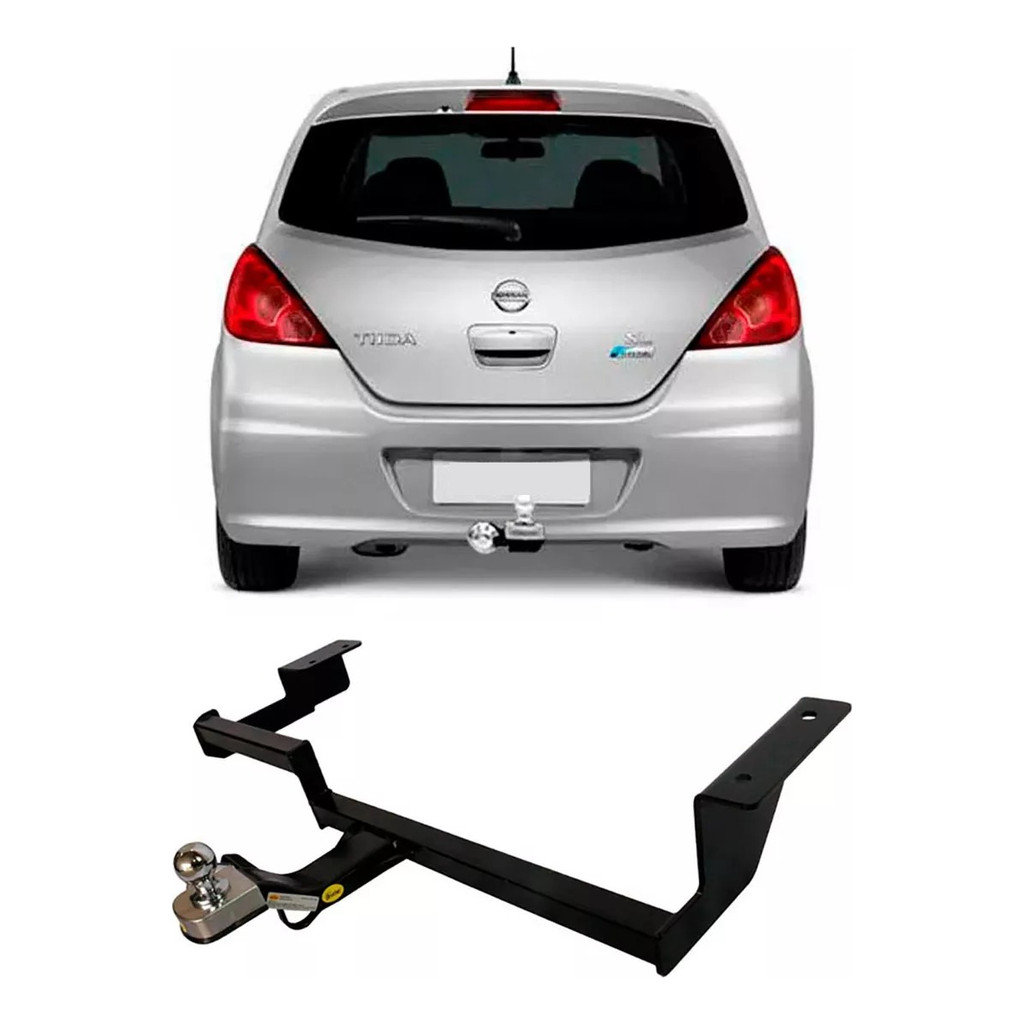 Engate Reboque Rabicho Fixo 700kg Nissan Tiida Hatch 2012 13
