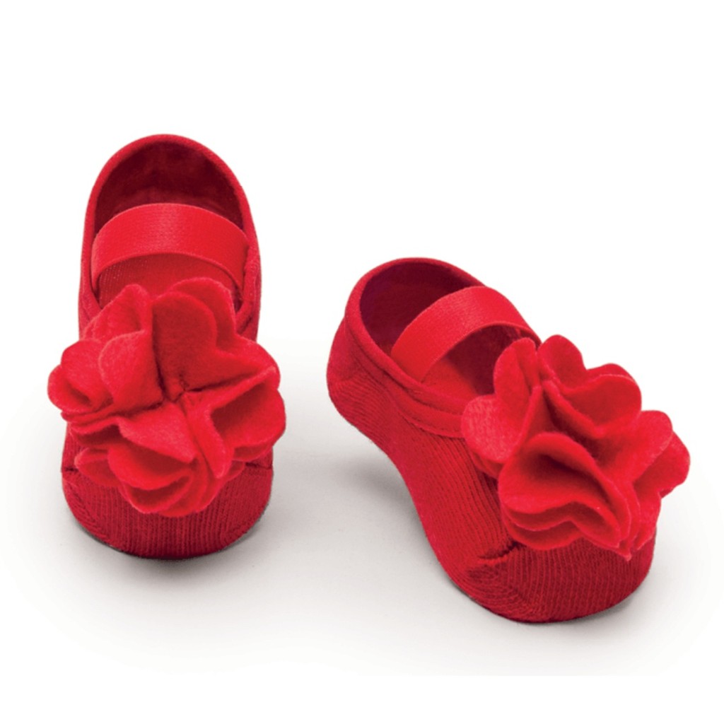 Meia Infantil Puket Sapatilha Boneca Com Aplique 6939