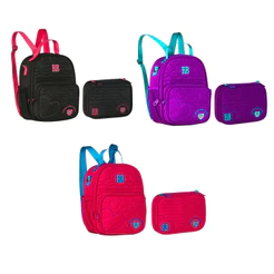 Kit Lancheira 2 em 1 e Estojo Rebecca Bonbon Heart Beats