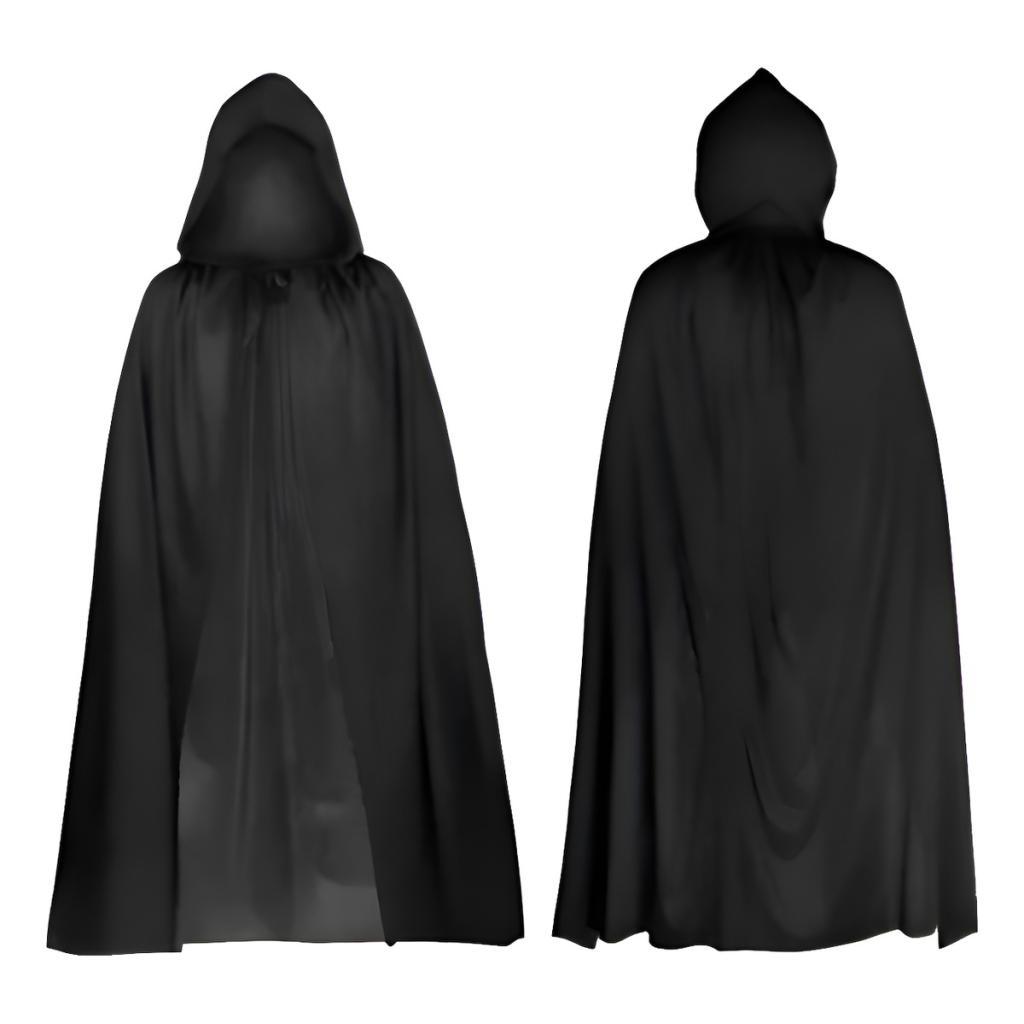 Capa Com Capuz Preta - Fantasia