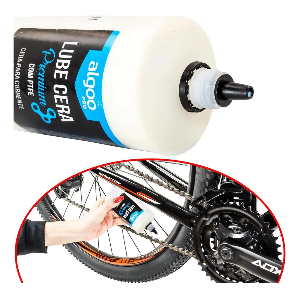 Óleo Lubrificante Cera Corrente Algoo 200 ml Com Ptfe em Oferta na Shopee