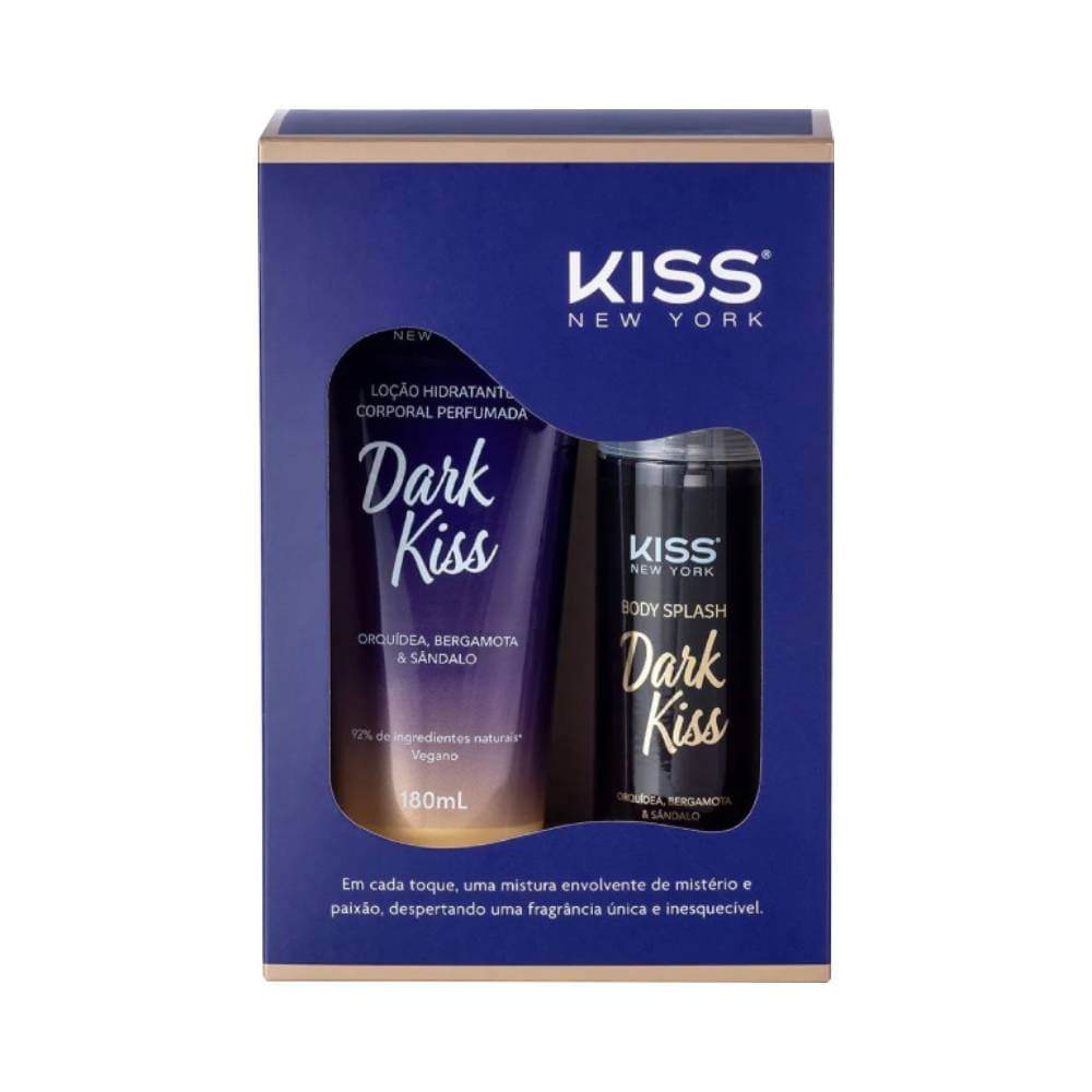 Kit Kiss New York Body Splash + Loção Corporal Dark Kiss em Oferta na Shopee