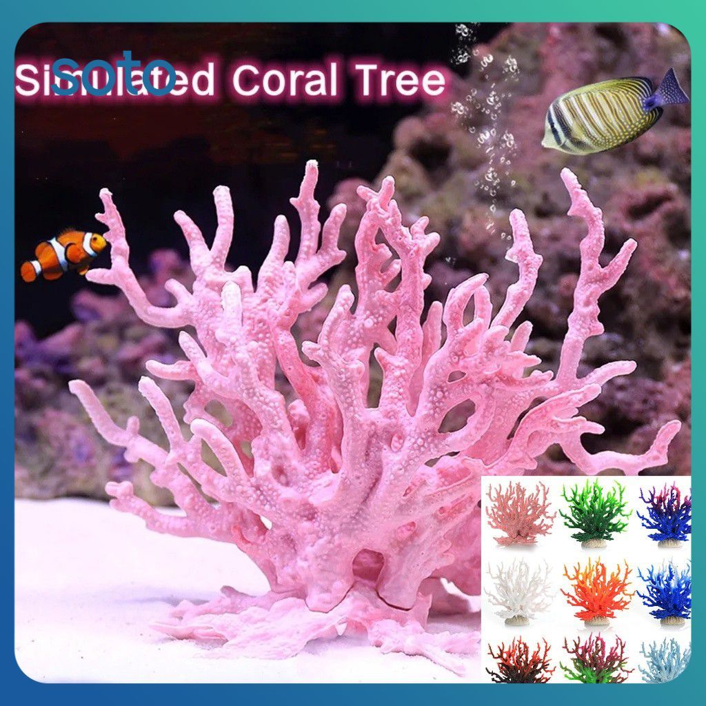 Simulação De Aquário SOTO, Aquário, Coral, Plantas Aquáticas, Resina, Decoração De Aquário, Coral Duro Marinho, 
