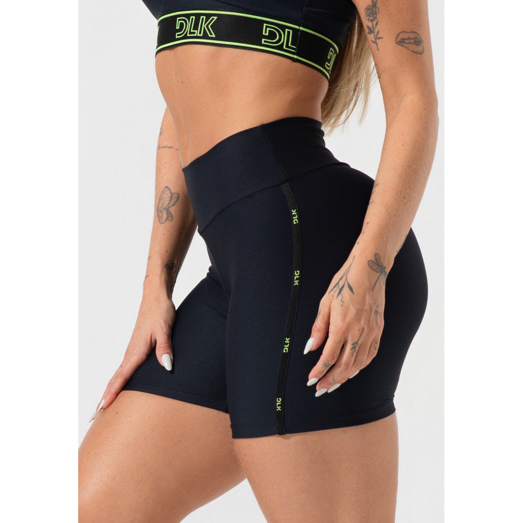 BERMUDA FITNESS FEMININA COM ELÁSTICO ESTREITO LATERAL ACTIVITY DLK em Oferta na Shopee