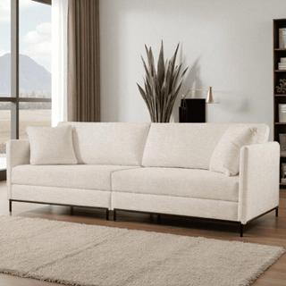 Sofá Ravi 2,90m Luxo 4/5 Lugares Base Metal Castellar Móbile em Oferta na Shopee