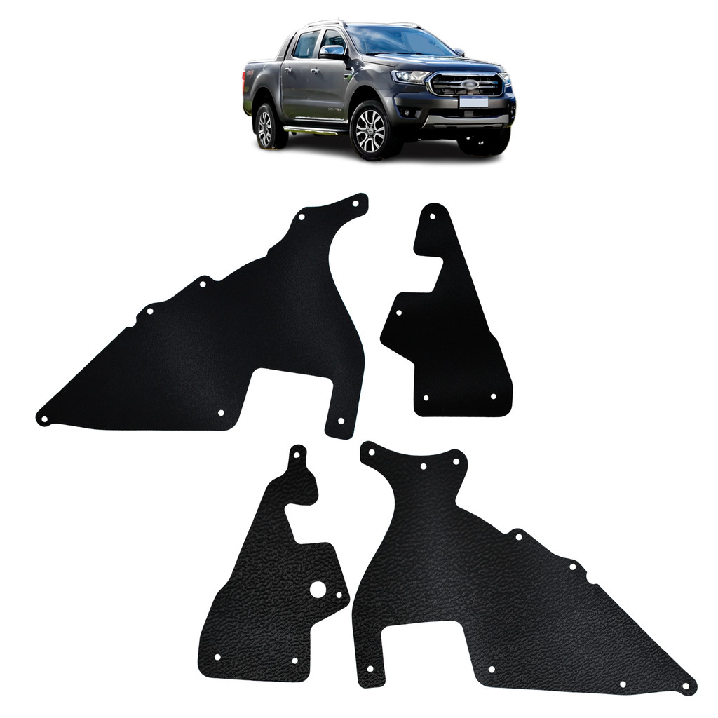 Proteção Guarda Pó Vedador Guarnição Caixa de Rodas Para-lama Ford Ranger 2017 - 2020 + Presilhas