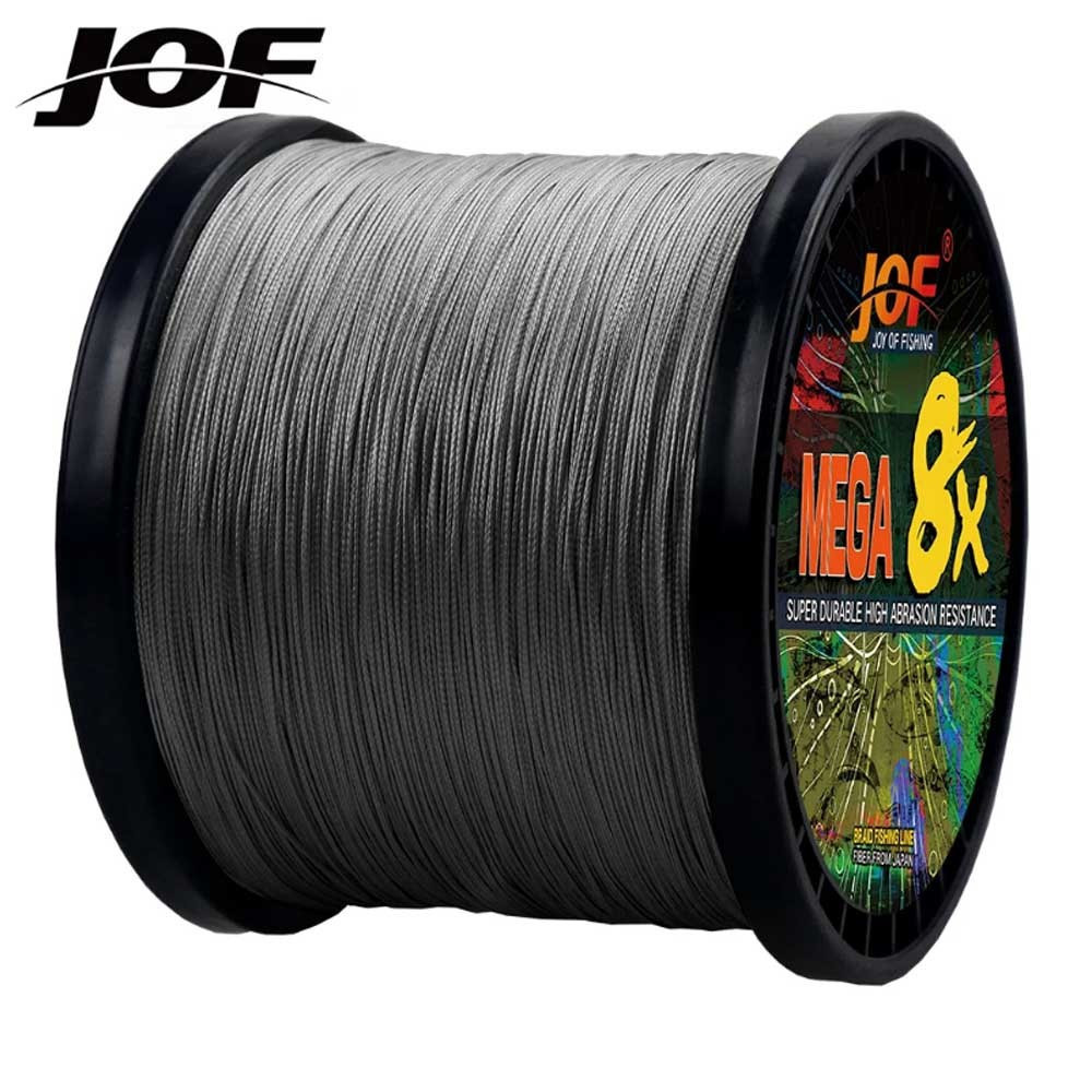 Linha de Pesca Trançada JOF Japan 8X 8 Fios 1000M Multifilamento PE Fio de Mosca Mar Salgado Trança Extrema Pesca Linha