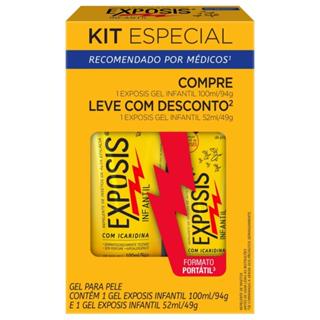 Kit Repelente de Insetos Exposis 100ml + Repelente Infantil Gel sem Perfume com Icaridina 52ml em Oferta na Shopee