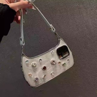 Capa De Strass Com Cola Por Gotejamento Para iPhone 17 16 15 14 13 12 11 Pro Max air plus em Oferta na Shopee