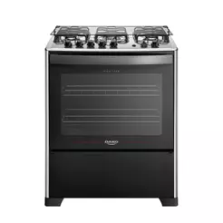 Fogão 5 Bocas Dako Magister Grill Preto com Mesa Inox Bivolt