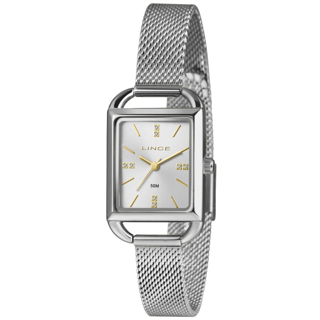 RELÓGIO LINCE FEMININO PRATEADO RETANGULAR LQM4790L24 S1SX em Oferta na Shopee