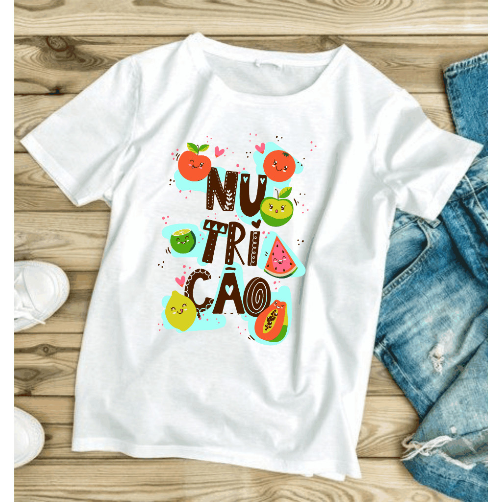 Camisa Camiseta Camisa  Nutrição Blusa Feminina Profissão Nutricionista Nutrologa Premium Envio Imediato