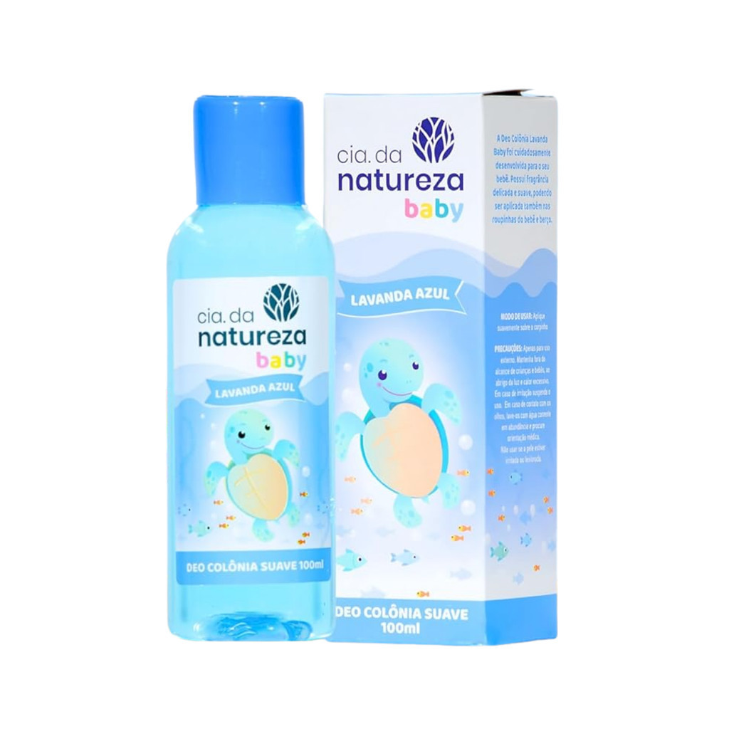 Deo Colônia Suave de Lavanda Azul para bebês 100ml - Cia da Natureza Baby