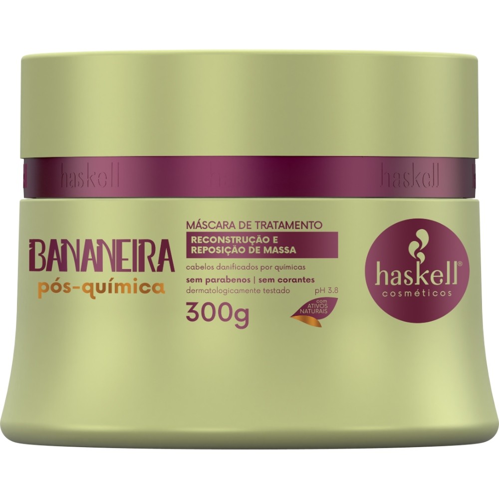 Máscara Bananeira Pós-Química 300gr Haskell em Oferta na Shopee