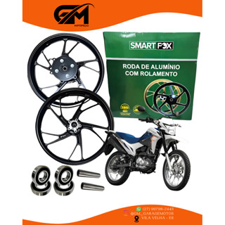 JOGO RODA LIGA LEVE BROS 160 E XRE190 EDD 2015 A 2024  MOD PE GALINHA PRETO FREIO A DISCO DIANTEIRO E TRASEIRO em Oferta na Shopee