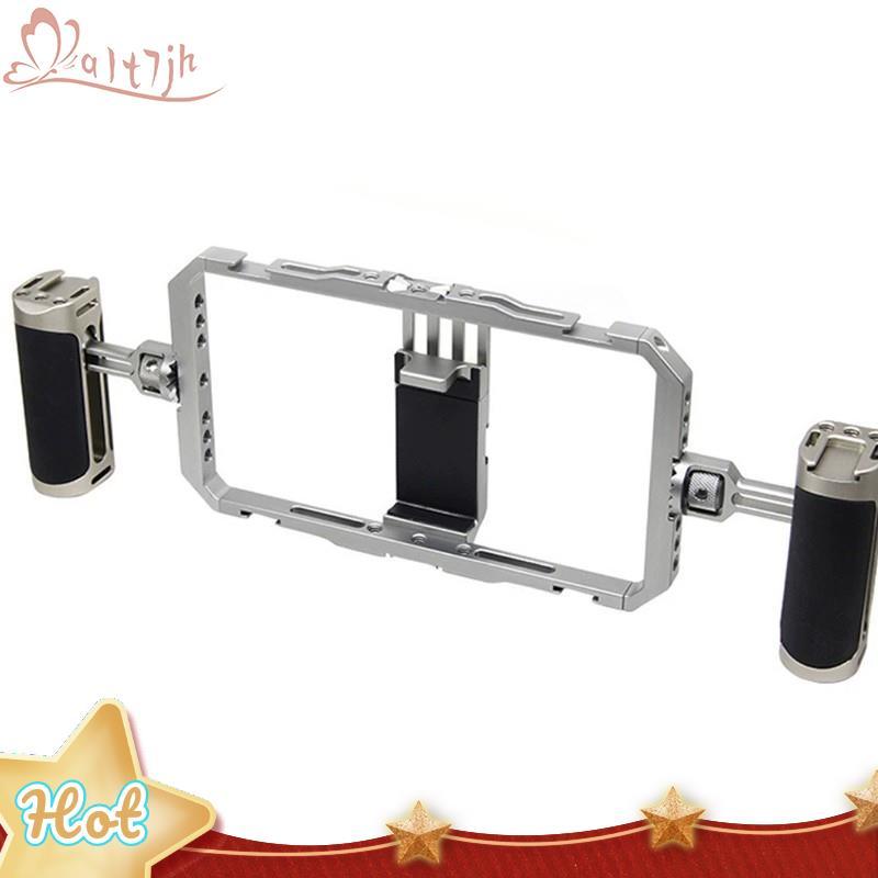 Estabilizador Universal De Gaiola De Telefone Com Alça Dupla Para Smartphones , Fotografia De Equipamento De Gravação De