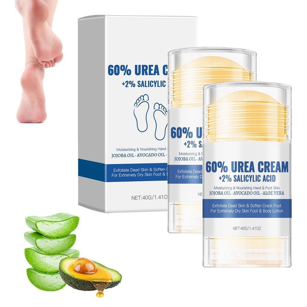 Creme Hidratante para os Pés com 60% de Ureia, Antirrachaduras, Novo Modelo 2026, Hidrata e Alivia Pés Secos e Rachados,