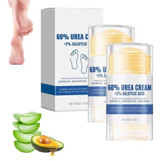 Creme Hidratante para os Pés com 60% de Ureia, Antirrachaduras, Novo Modelo 2026, Hidrata e Alivia Pés Secos e Rachados,