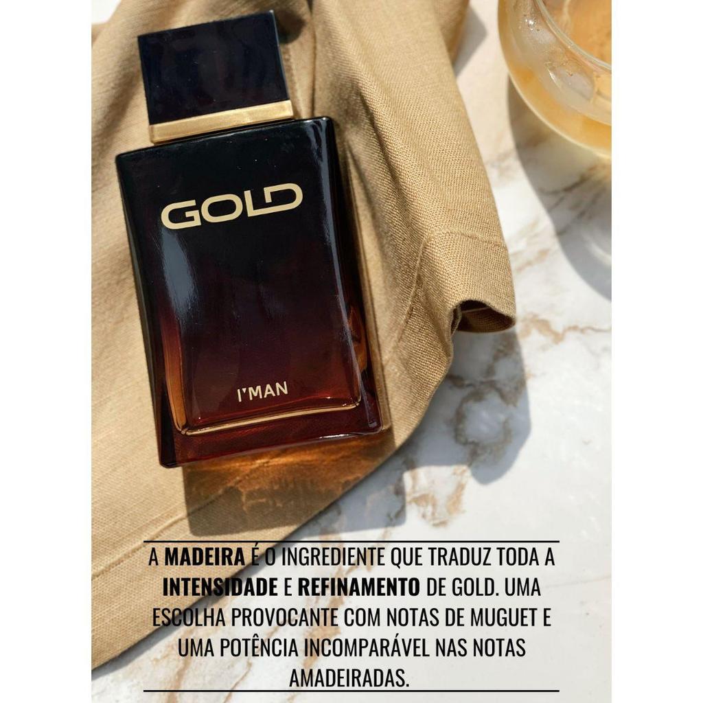 Perfume Deo Colônia I’MAN Gold Masculino 100ml Ciclo Cosmeticos Lata Decorativa · foto 2