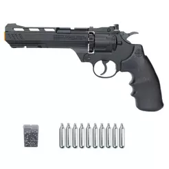 Revólver de Pressão Co2 Vigilante 4.5mm – Crosman + 10 Cilindros + Chumbo