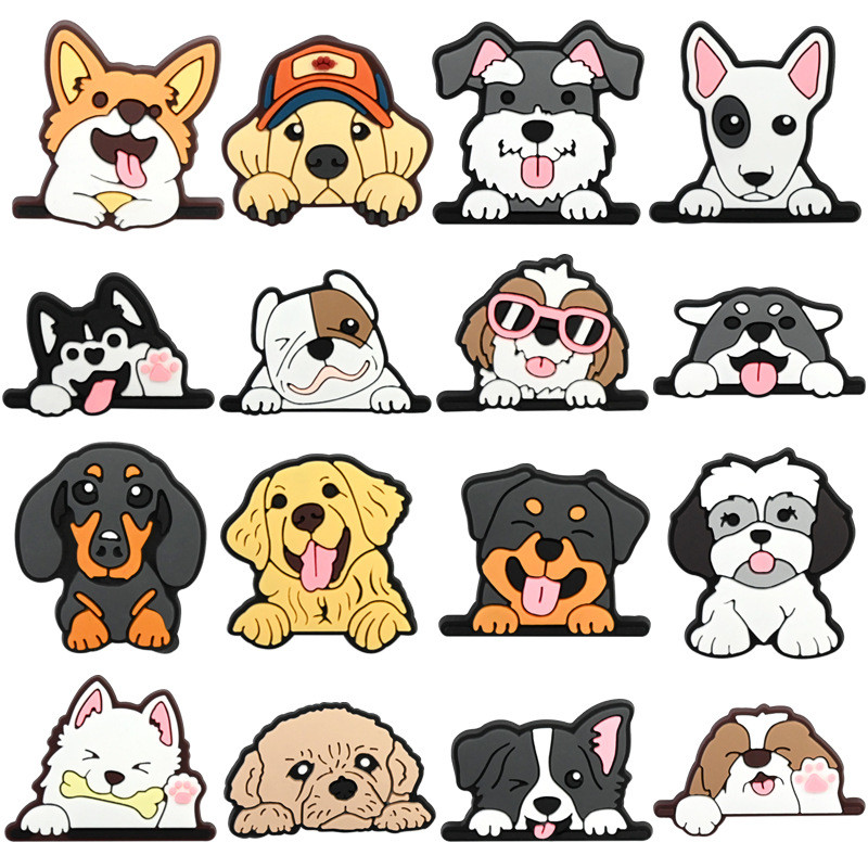DIDOU Julho Novos Encantos De Sapato Acessórios Shiba Inu Sandálias Pingente Botão Pinos Presentes Do Cão De Estimação F