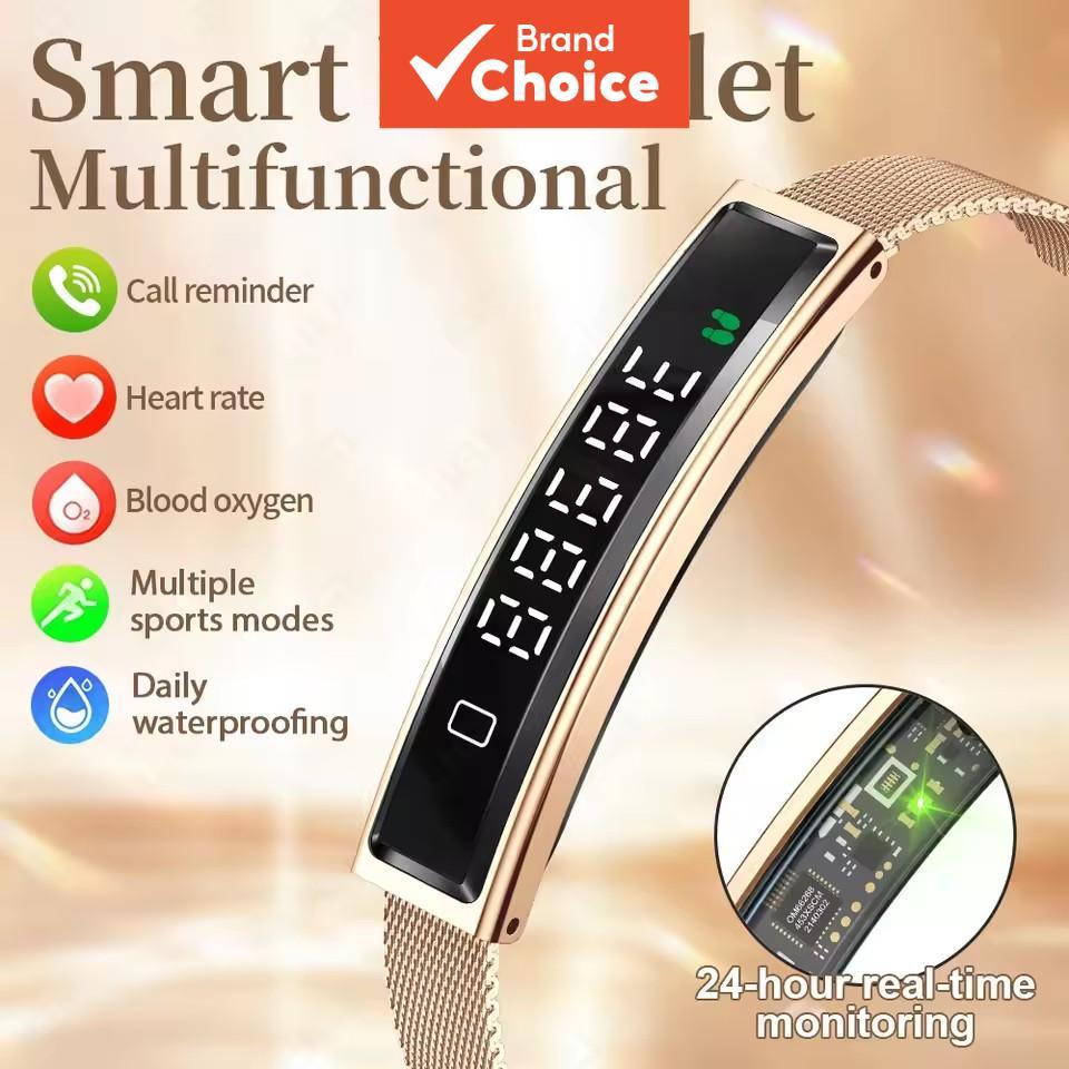 Nova Moda Feminina Pulseira Inteligente Modo Esporte Rastreador De Fitness Freqüência Cardíaca Monitoramento Saúde À Pro