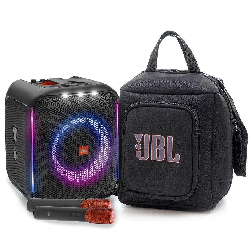 Case Bolsa Bag Compativel Com Caixa Jbl PartyBox Encore Com Bolso Reforçado Para Microfones