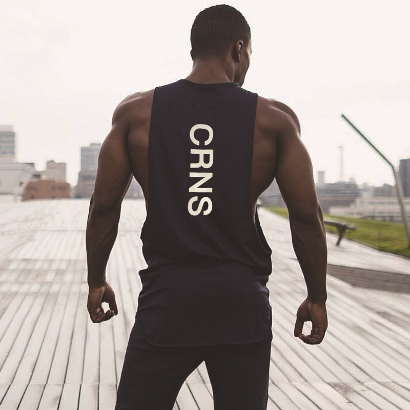 Ins mesmo estilo colete esportivo masculino carta verão esportes lazer secagem rápida suor-absorvente exercício Ru