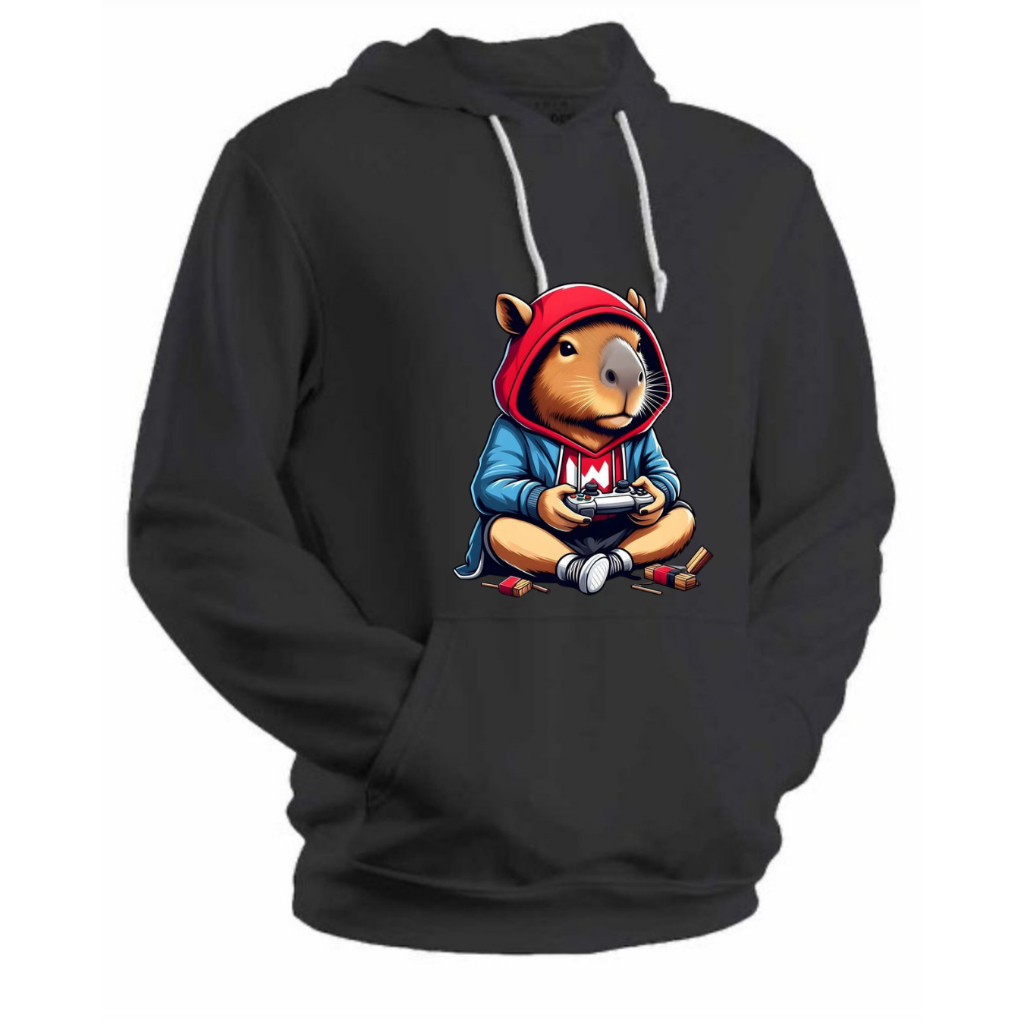 MOLETOM CANGURU CAPIVARA VIDEO GAME INFANTIL Juvenil Unissex Flanelado