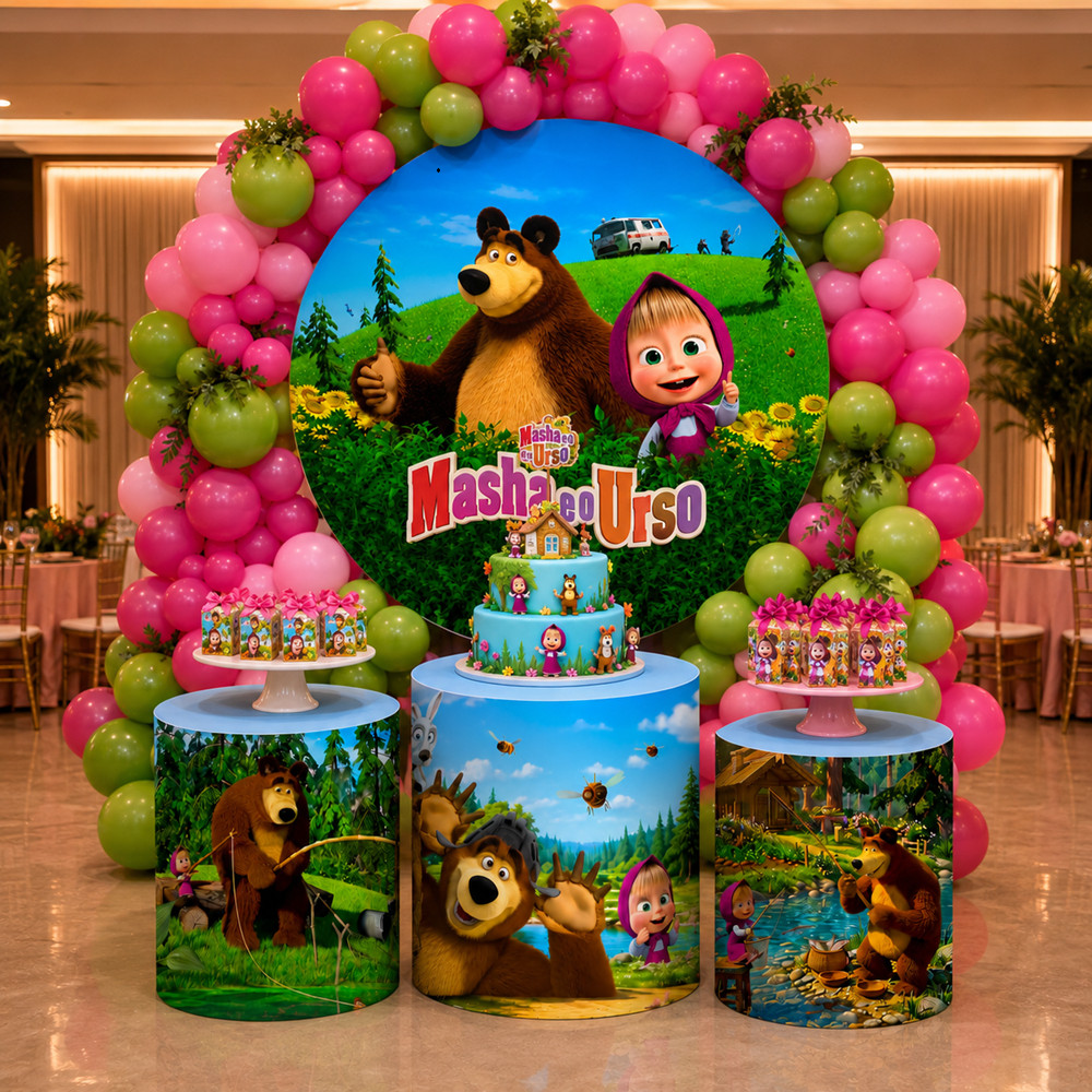 Kit Capas Painel + Cilindros Marsha e o Urso s | Envio Jáa