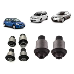 Kit 6 Bucha Quadro Agregado Diant / Tras Tiida Livina