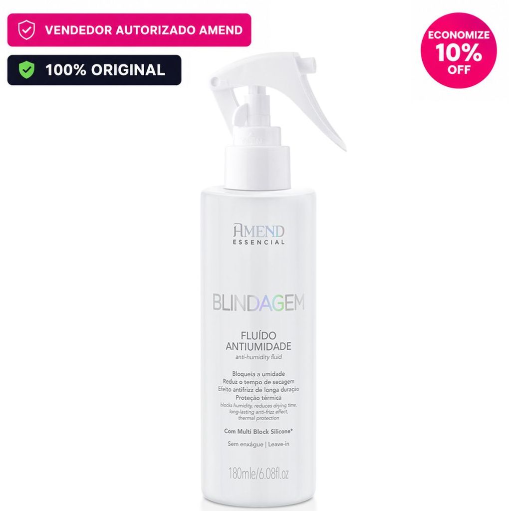 Fluído - Antiumidade Amend Cosmetics Blindagem Essencial Bloqueio A Umidade 180ml
