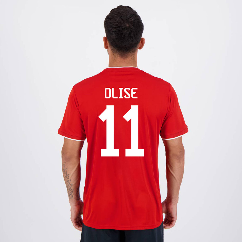 Camisa Bayern de Munique Mia San Mia 11 Olise Vermelha