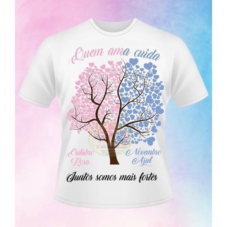 camiseta unissex ,  outubro Rosa / novembro azul TAM P ao G2