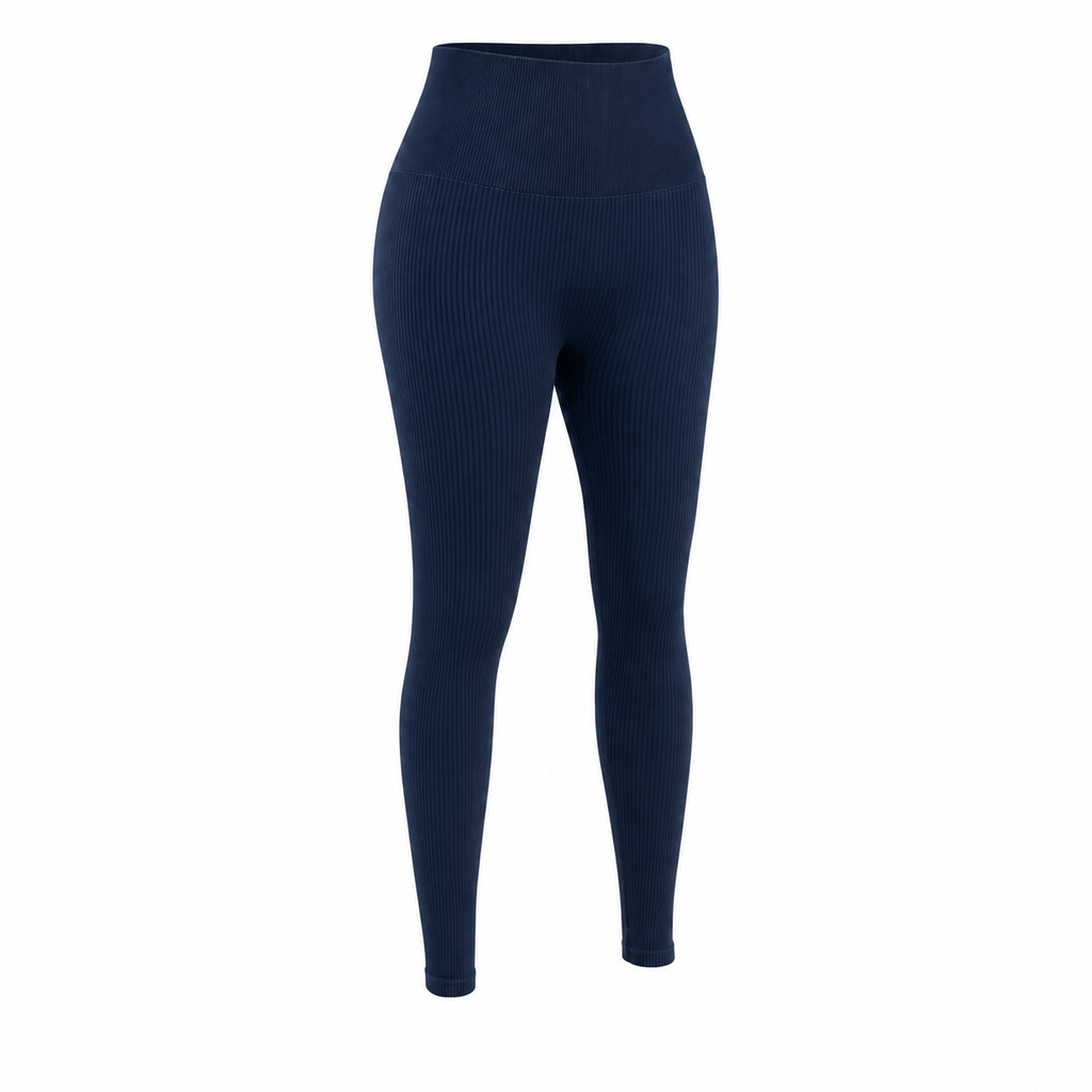 Legging Canelada Feminina Cintura Alta Modeladora Seamless Pilates Yoga Fitness Alta Compressão