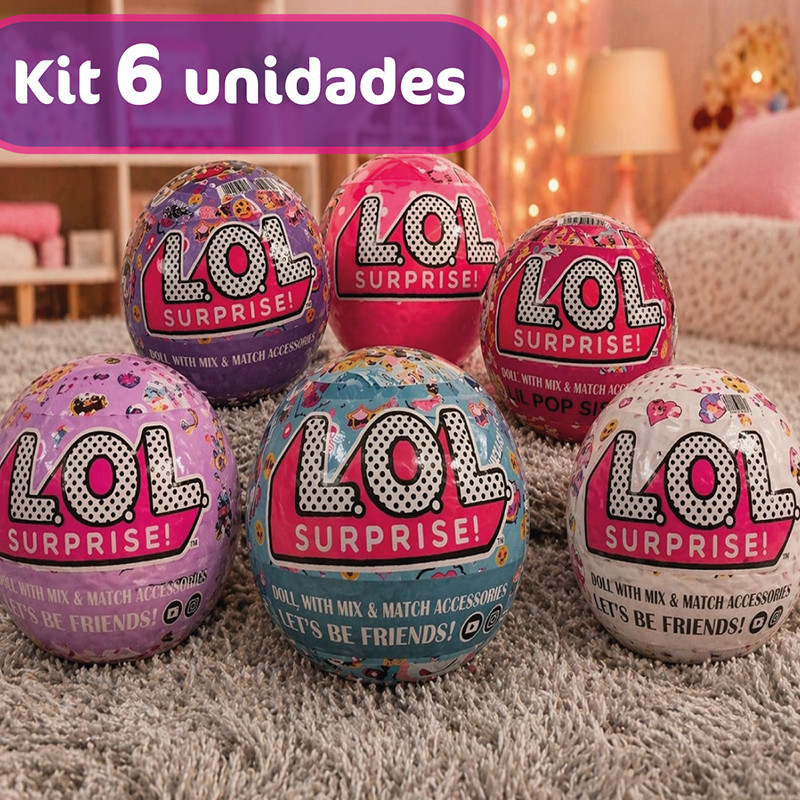 Kit Surprise 6 Bolas Surpresa Bonecas | Pronta Entrega + Envio Rápido