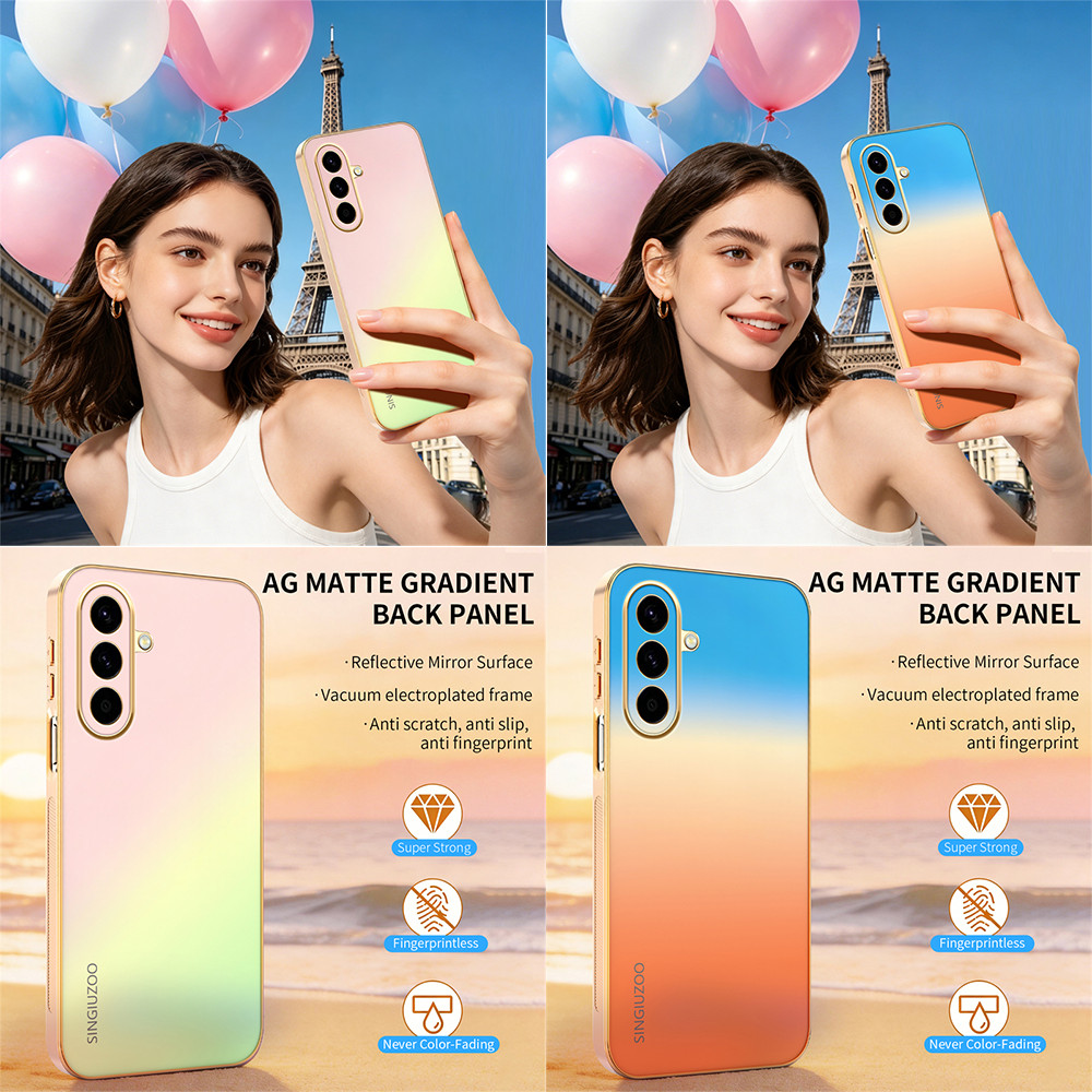 Capinha For Samsung Galaxy A18 A08 A57 A37 A56 A27 A17 A07 A36 A26 A16 A06 5G 4G Capa Chique Gradiente Anti-Impressão