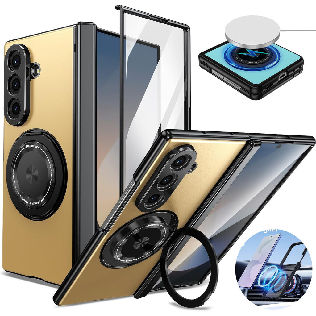 Invólucro De Anel Para Samsung Galaxy Z Fold 7 case Suporta Carregamento Magnéti