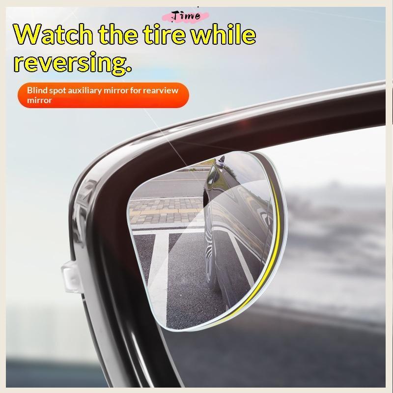 Time 2pcs Espelho Retrovisor De Carro De Vidro Universal Grande Angular Design Anti-Reflexo Para Conscientização