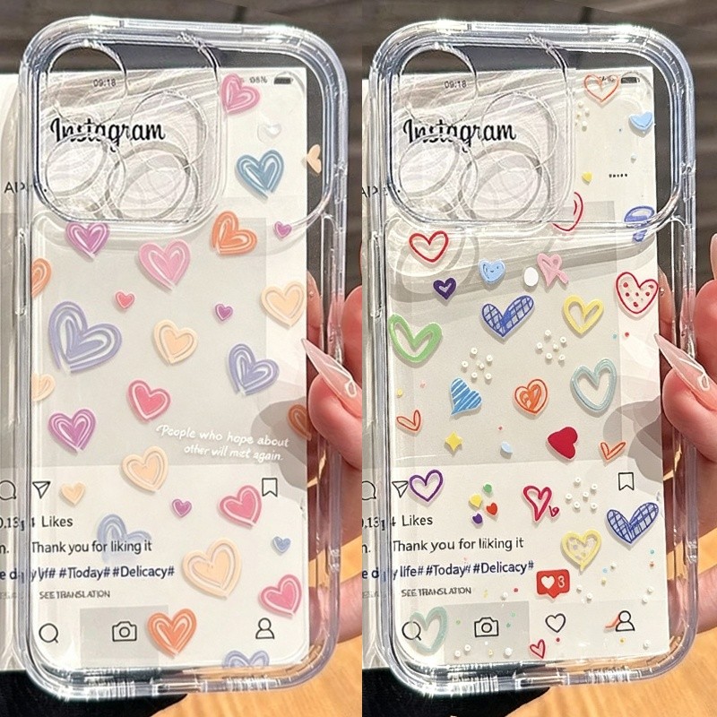 Capa De Telefone Colorida Com Coração De Amor Para Samsung Galaxy A13 A22 A23 A24 A32 A33 A42 A31 A30 A20 A02 A03S A03 M
