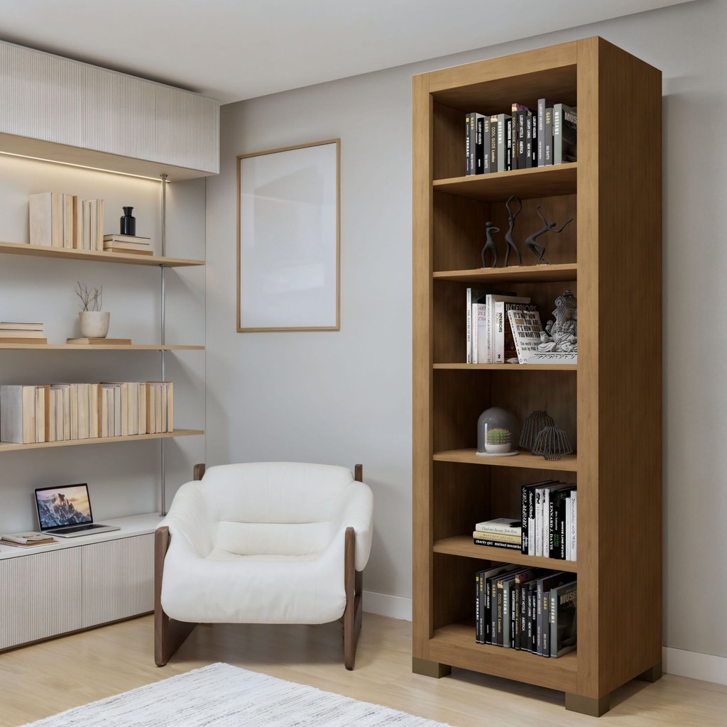 Estante de Livros 63CMX187CM Multiuso 5 Prateleiras Flex Marrom/Cinamomo Cinamomo